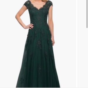 Embellished Tulle & Lace A-Line Gown La Femme